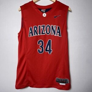 Nike Elite Arizona Wildcats #34 Basketball Jersey Red NCAA Mens Medium‎